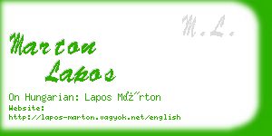 marton lapos business card